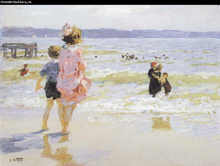 Edward Henry Potthast Prints At the Seashore